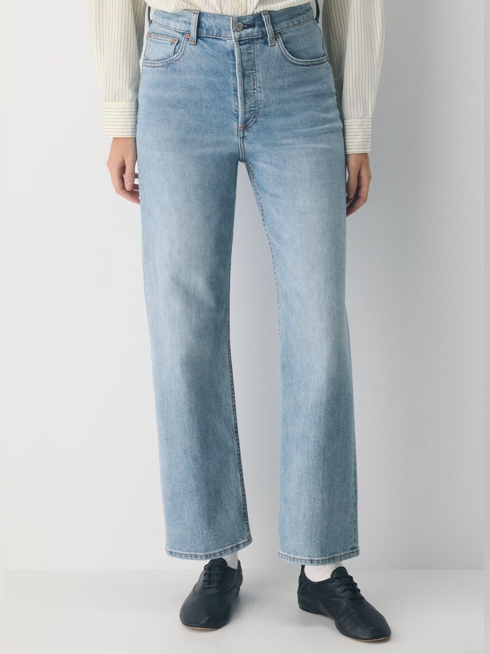 Denim Forum Aritzia The Arlo High Rise Straight Jeans Size 24 | 7 Yrs Bleu Taboo - Picture 11 of 14